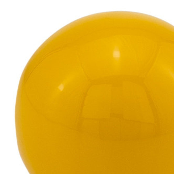 Set of 2 Yellow Enameled Aluminum Spheres