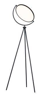 60" Black LED Tripod Color Changing Floor Lamp With Globe