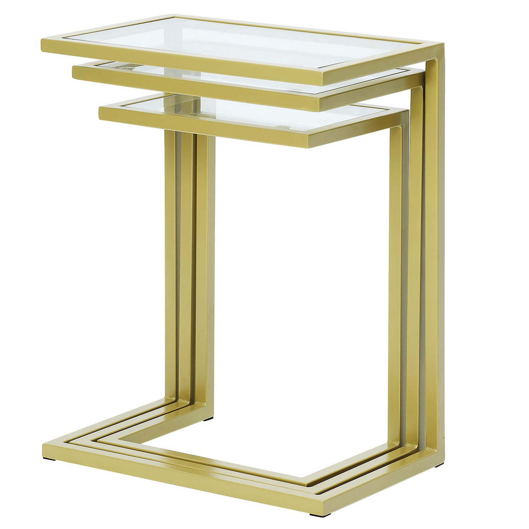 24" Chrome Glass Rectangular End Table