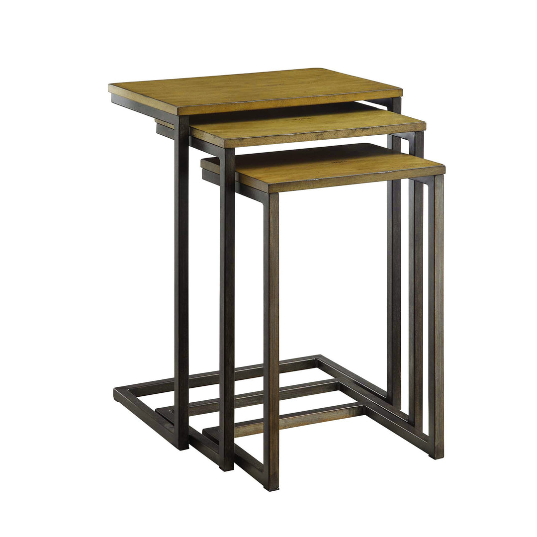 24" Gold Glass Rectangular End Table