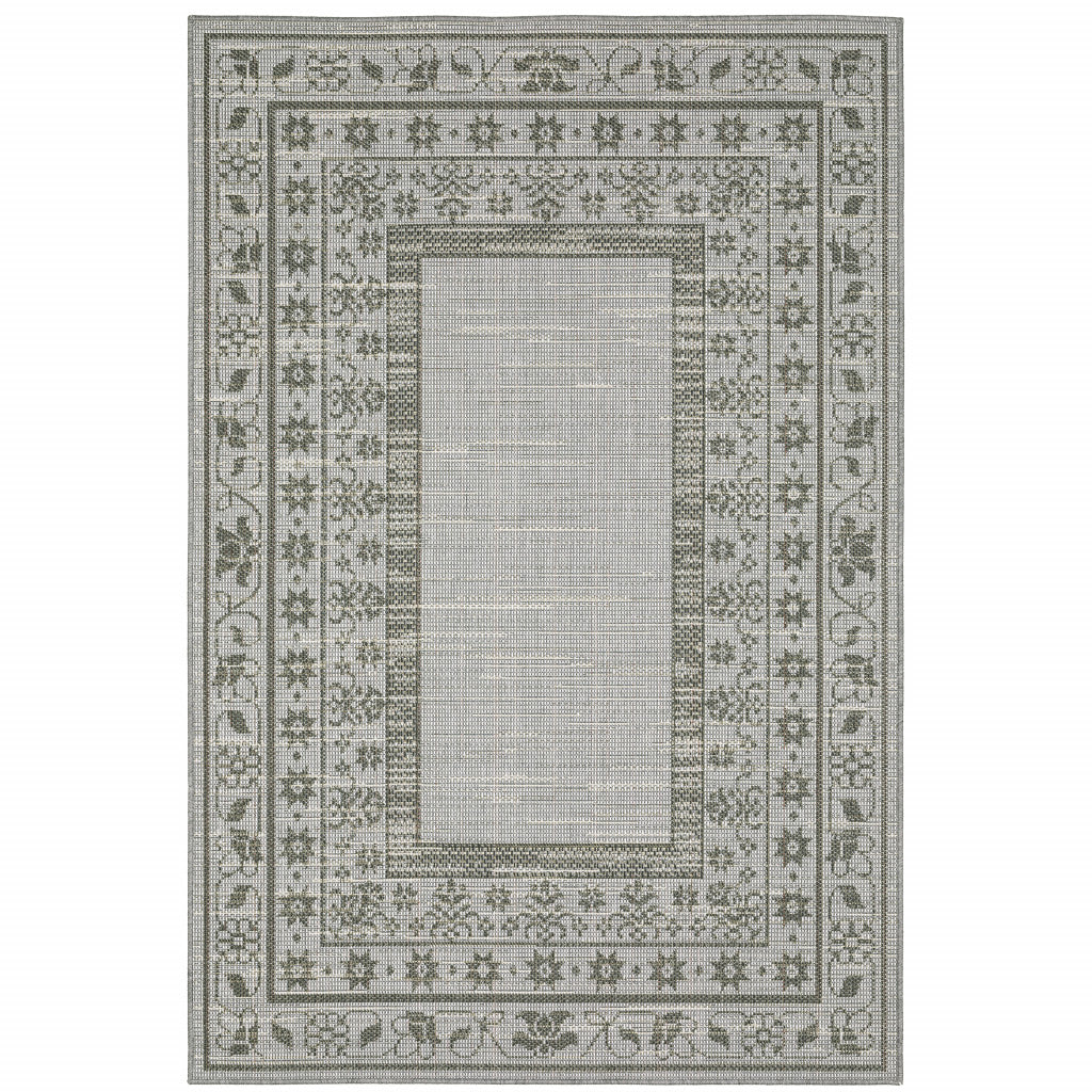 2' X 8' Beige Stain Resistant Indoor Outdoor Area Rug