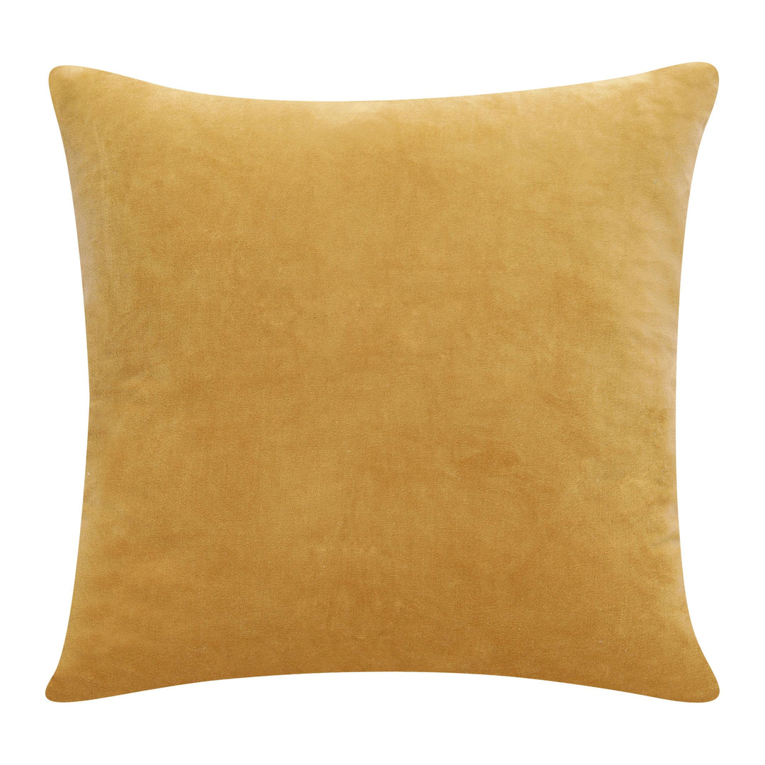 20" X 20" Yellow 100% Cotton Zippered Pillow