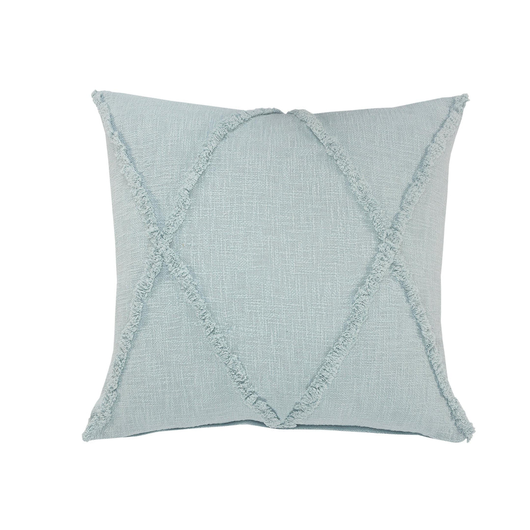 18" X 18" Palladian Blue 100% Cotton Zippered Pillow