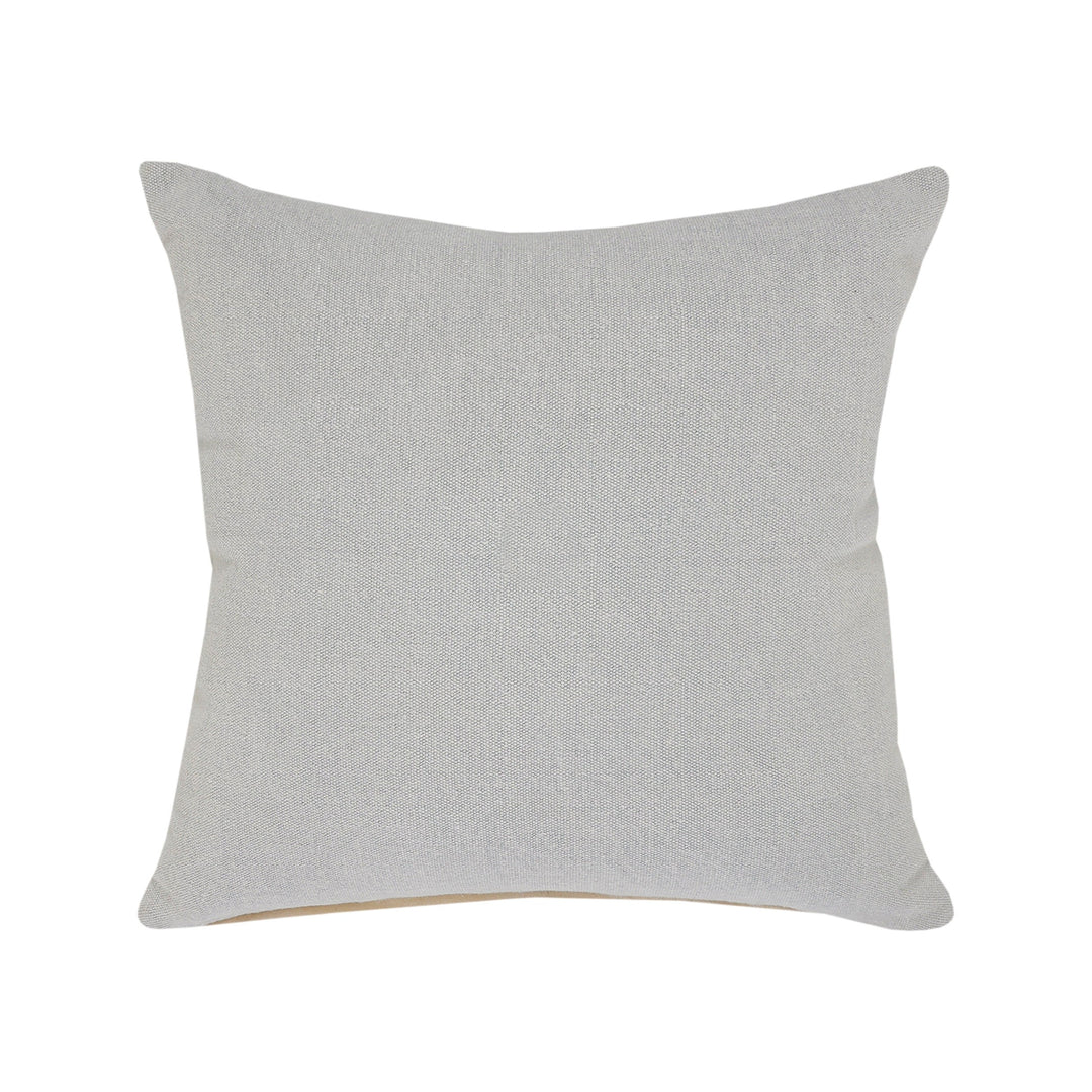 20" X 20" Light Gray And Micro Chip Gray 100% Cotton Zippered Pillow