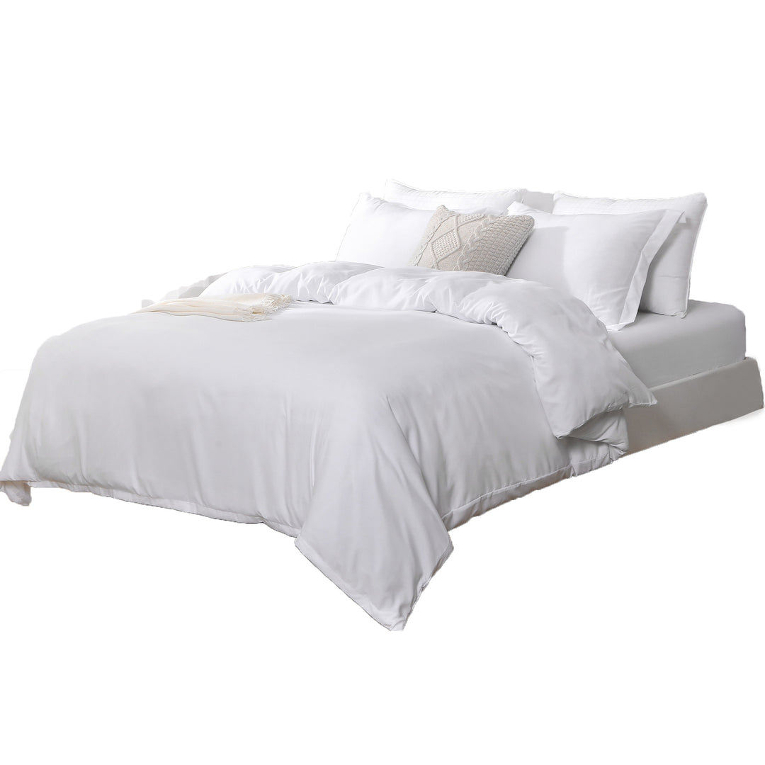 White Queen Microfiber 1400 Thread Count Machine Washable Duvet Cover Set