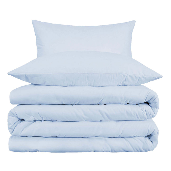 Blue Queen Cotton Blend 1000 Thread Count Washable Duvet Cover Set