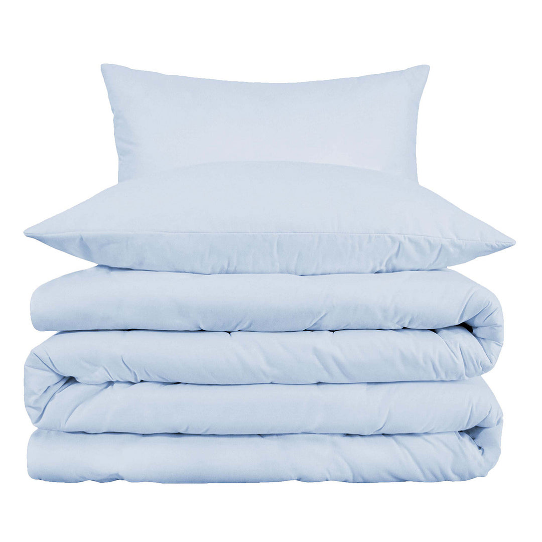 Blue Queen Cotton Blend 1000 Thread Count Washable Duvet Cover Set