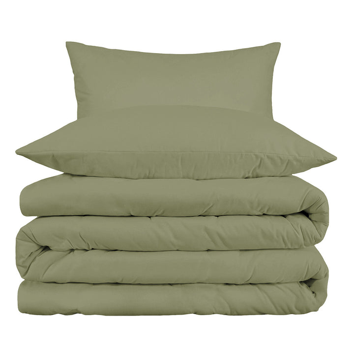 Sage Queen Cotton Blend 1000 Thread Count Washable Duvet Cover Set