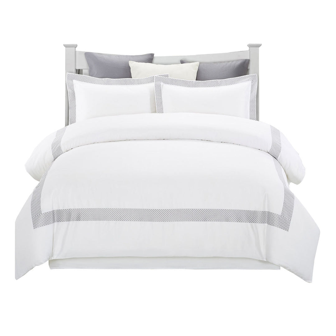 White Queen 100% Cotton 200 Thread Count Washable Duvet Cover Set