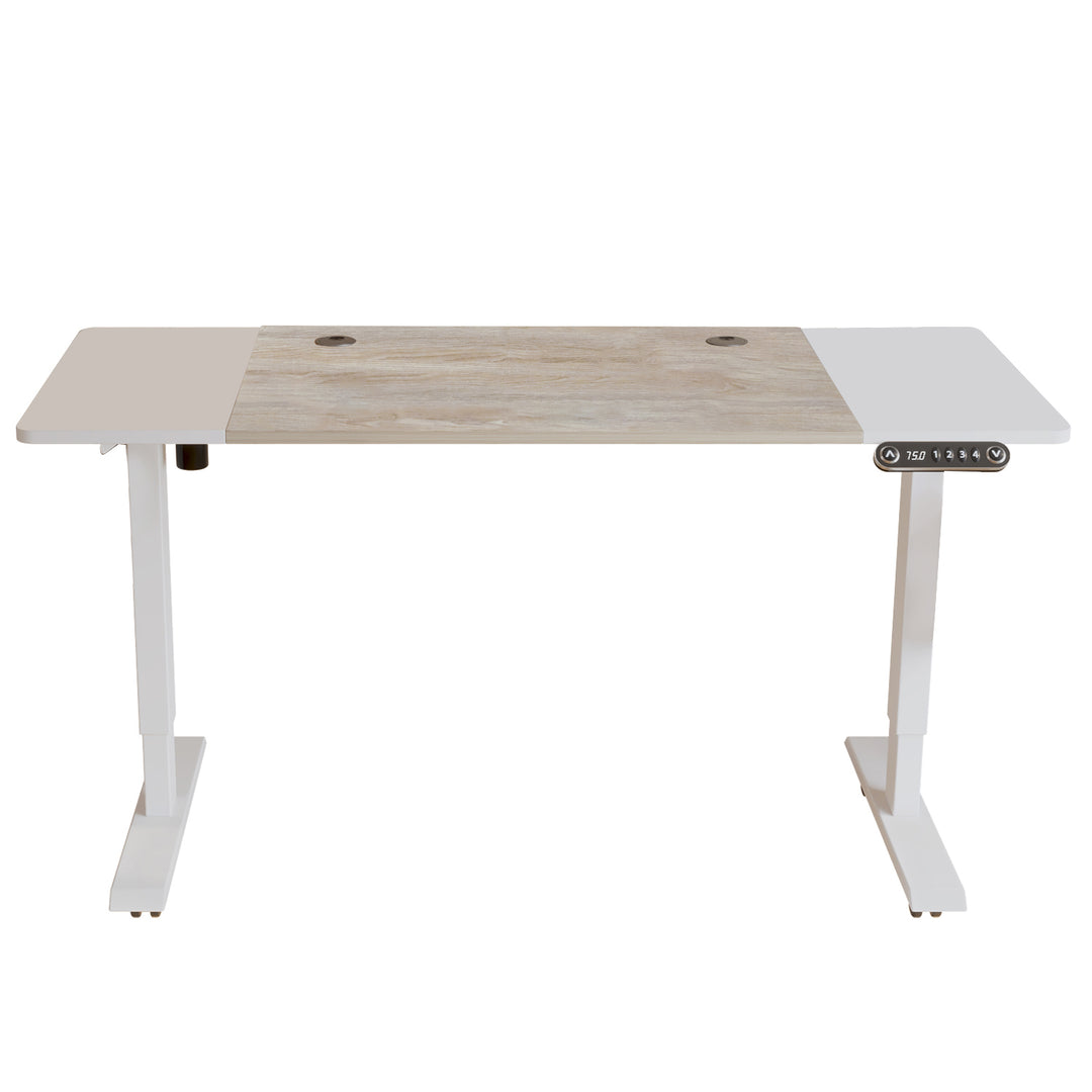 55" Adjustable White Standing Desk