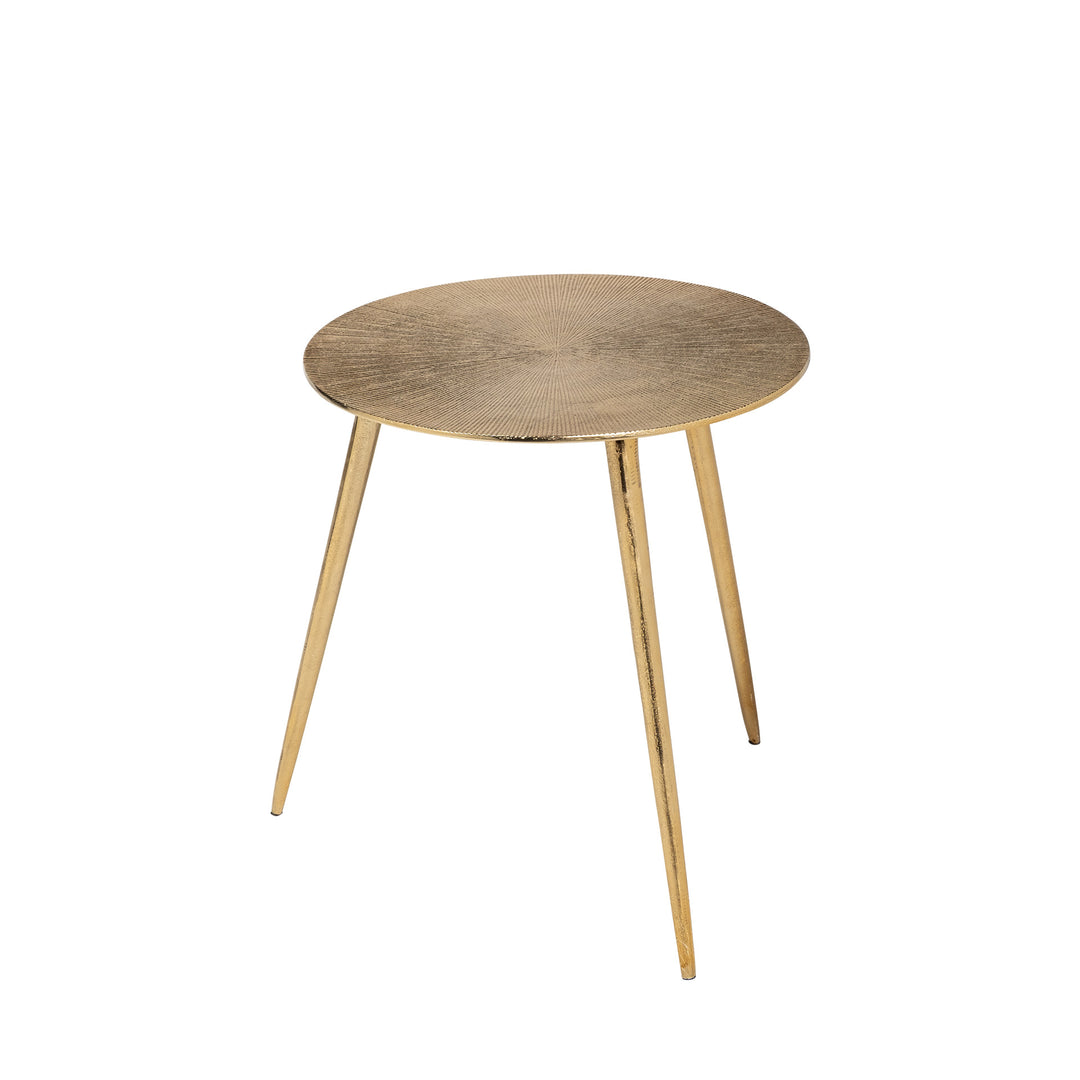 21" Gold Metal Round End Table