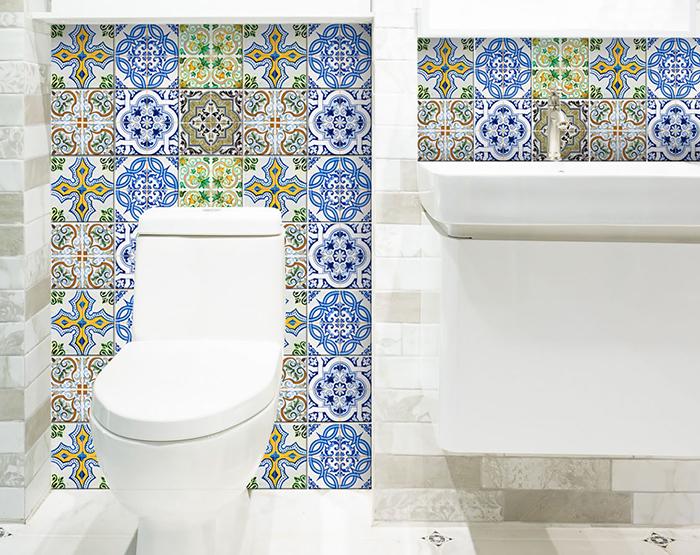 5" X 5" Cana Multi Mosaic Peel and Stick Tiles