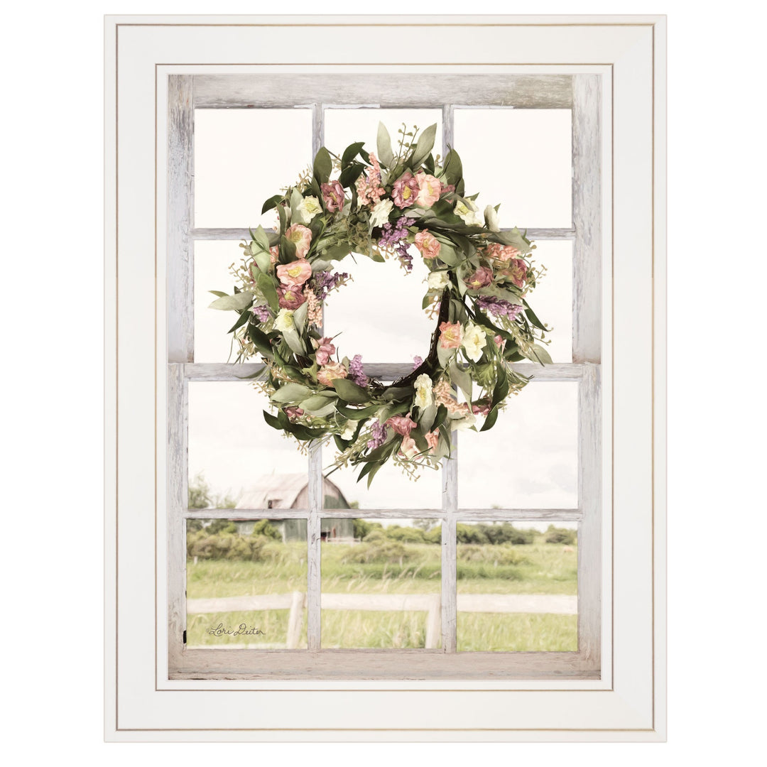 Summer View 2 White Framed Print Wall Art