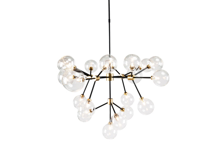 Chandelier Multi Light Iron And Glass Dimmable Ceiling Light